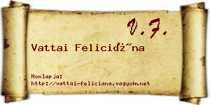 Vattai Feliciána névjegykártya